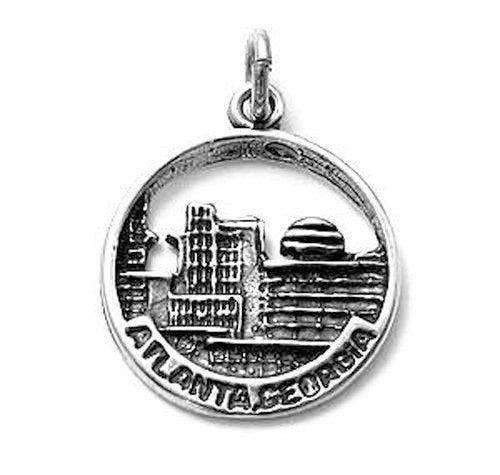 City of Atlanta Skyline Charm in Sterling Silver
