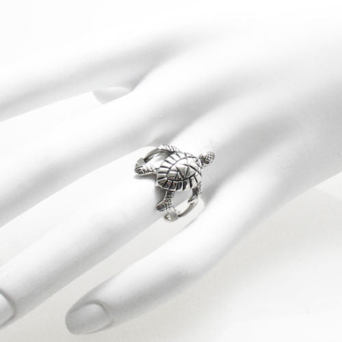 Adorable and Cute Sea Turtle Ring. Wholesale Sterling Silver Rings. On hand.