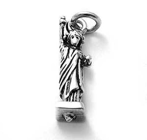 Statue of Liberty Charm in 3D. Sterling Silver