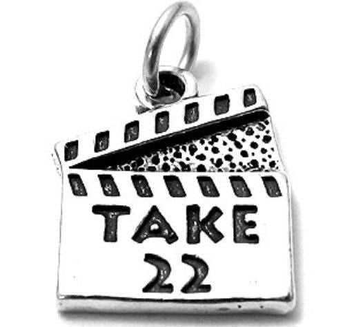"Take 22" Directors' Clapperboard Charm in Sterling Silver