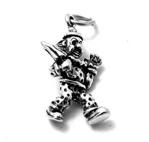 Clown Charm. Sterling Silver