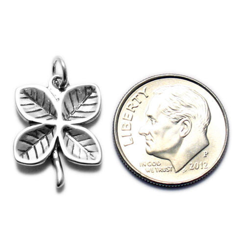 Four-Leaf Clover Charm in Sterling Silver