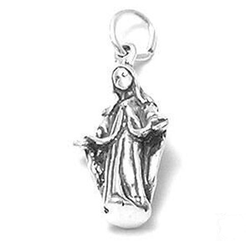 Blessed Virgin Mary Charm in Sterling Silver