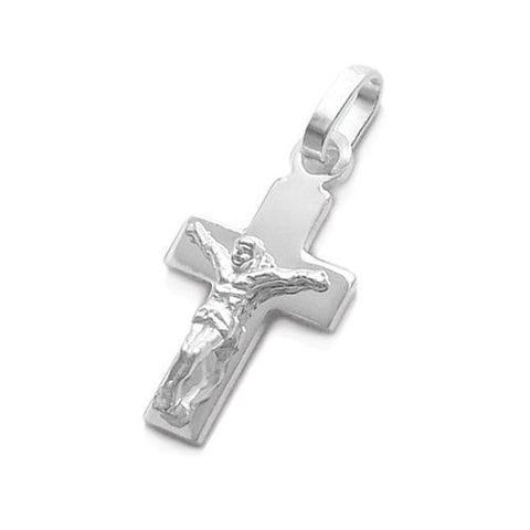 Plain Crucifix Flat Cross Pendant | Wholesale 925 Sterling Silver Pendant - Jewelry | Main
