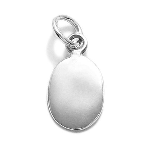 Charming small oval engravable pendant/charm | Wholesale Sterling Silver Jewelry | Item Photo