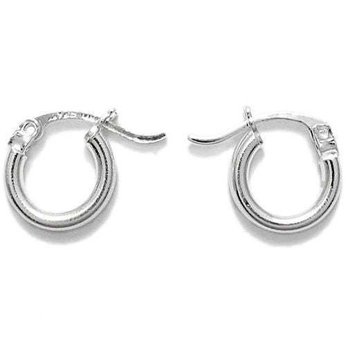 Dainty Small Round Hoop Earrings with a polished finish | Wholesale Sterling Silver Jewelry | Main
