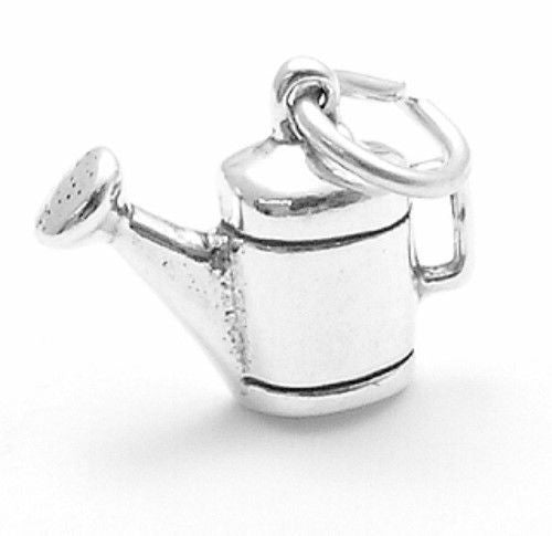 Small Sterling Silver Watering Can Charm | Wholesale 925 Sterling Silver Charms - Jewelry | Main