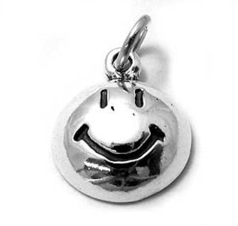 Glamorous Smiley Face Charm | Wholesale 925 Sterling Silver Charms - Jewelry | Main