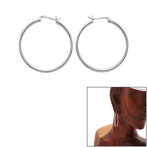 Timeless Thin 2mm Plain Round Hoop Earrings | Wholesale Sterling Silver Jewelry | Main