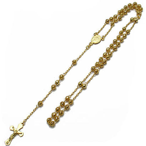 Luxurious 24" Vermeil Rosary Necklace | Wholesale 925 Sterling Silver Pendant - Jewelry | Main